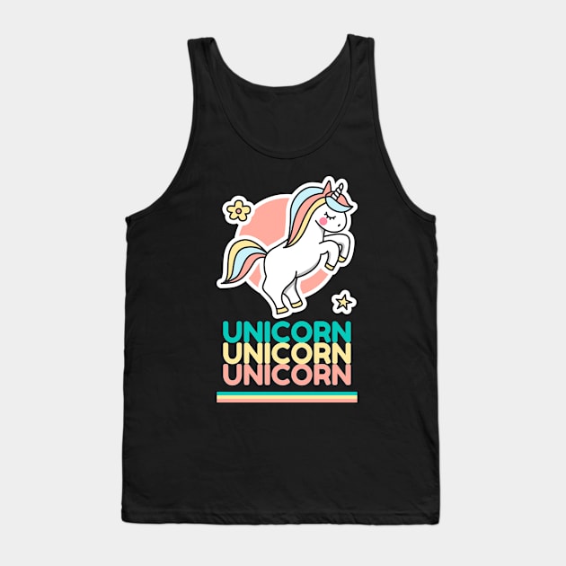 Unicorn Unicorn Unicorn Tank Top by Toni Tees